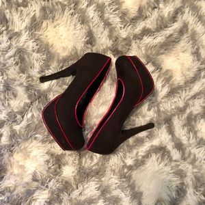 SOLD*. Candies black and hot pink heels